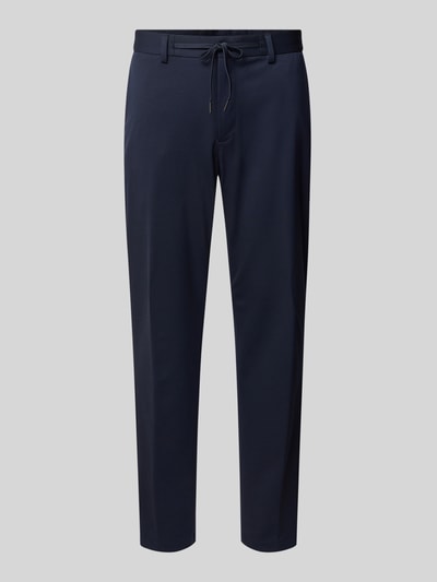 Produktfoto, Slim Fit Jogpants aus Stretch-Jersey Modell 's.O JOGG' von s.Oliver BLACK LABEL, dunkelblau, unifarben, glatte Textur