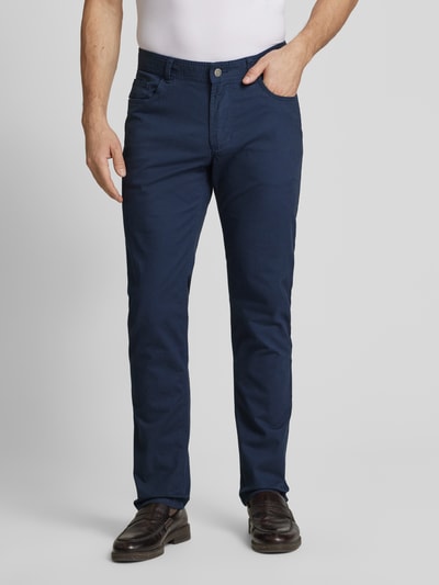 Christian Berg Men Straight Leg Chino mit Strukturmuster Marine 4