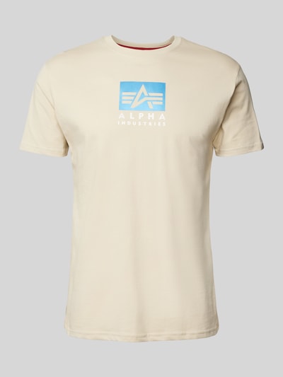 Alpha Industries T-Shirt mit Label-Print Offwhite 1