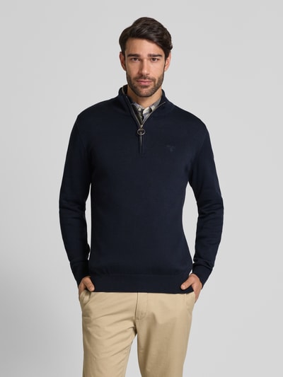 Barbour Gebreide pullover met ribboorden Donkerblauw - 4