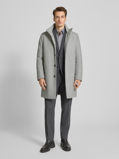 Roy Robson Lange jas met opstaande kraag en steekzakken Lichtgrijs - 1