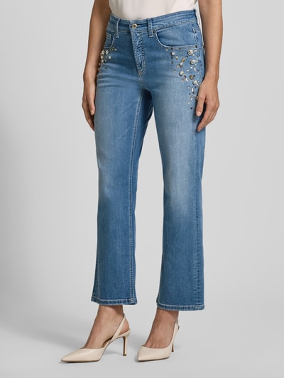 Cambio Flared jeans in verkorte pasvorm, model 'GINI' Lichtblauw - 4
