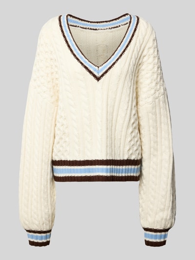 Gestuz Strickpullover aus Woll-Mix Modell 'taiba' Beige 2