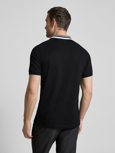 BOSS Green Regular fit poloshirt met labelbadge, model 'Paddy' Zwart - 5