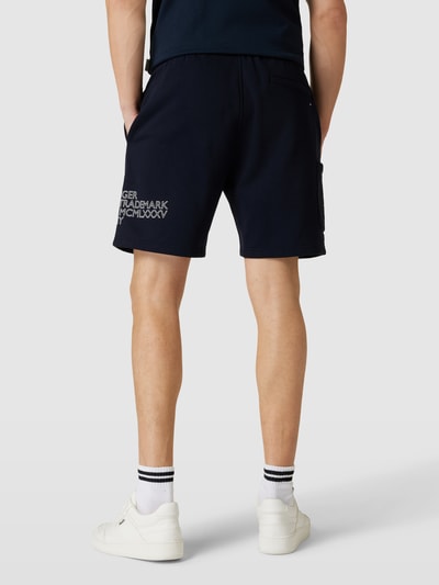 Tommy Hilfiger Sweatshorts met labelprint Marineblauw - 5