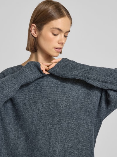 Only Regular Fit Strickpullover mit Fledermausärmel Modell 'DANIELLA' Rauchblau 3