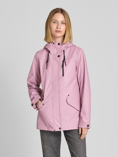 Ragwear Regenjacke mit Kapuze und Pattentaschen Modell 'Meast Rainy' Rosa 4