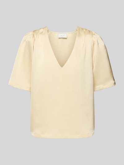 Neo Noir Blusenshirt mit V-Ausschnitt Modell 'Largo' Pastellgelb 2