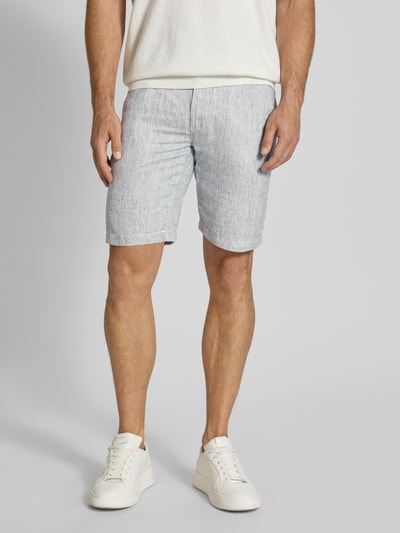 Colours & Sons Regular fit korte linnen broek met achterzakken Lindegroen - 4