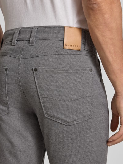 bugatti Regular fit broek met viscose, model 'Cordoba' Middengrijs - 3