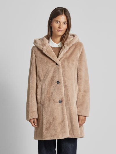 Betty Barclay Lange jas met imitatiebont Beige - 4