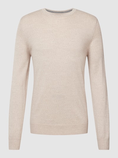 Christian Berg Men Pullover aus Woll-Mix Sand Melange 2