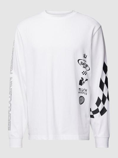 HUGO Sweatshirt mit Motiv-Print Modell 'Dasino' Weiss 2