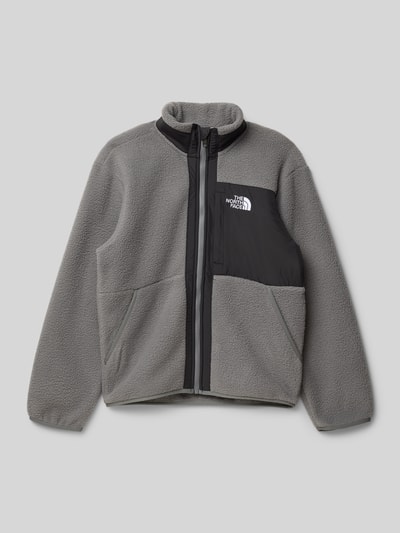 The North Face Sweatjacke mit Teddyfell Modell 'YUMIORI' Mittelgrau Melange 1