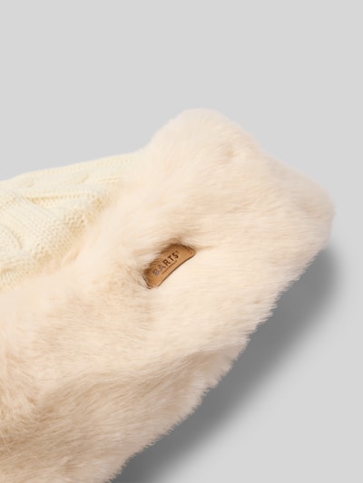 Barts Wollen muts met imitatiebont Offwhite - 2