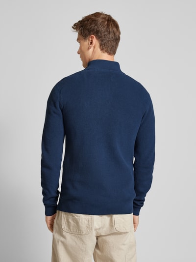 Blend Gebreide pullover met schipperskraag, model 'Codford' Marineblauw - 5