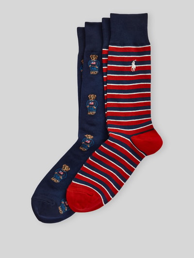 Polo Ralph Lauren Underwear Socken mit Bärenmotiv im 2er-Pack Marine 1