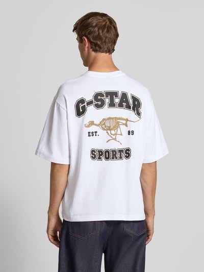 G-Star Raw Regular fit T-shirt met logoprint, model 'Running Dog' Wit - 5