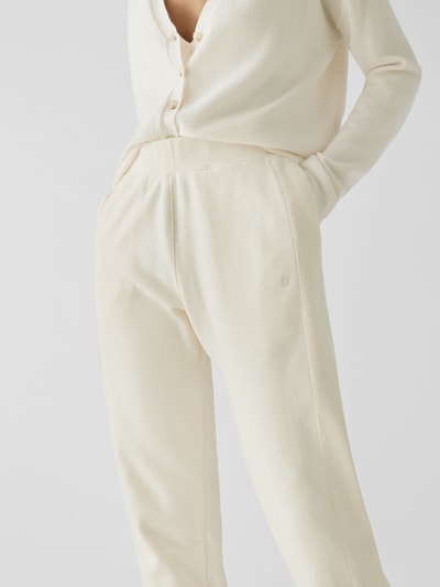 Helmut Lang Sweathose mit Label-Stitching Weiß 6