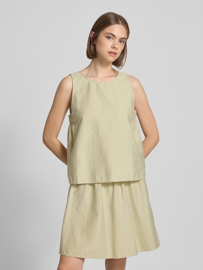 Marc O'Polo Denim Blousetop met ronde hals Rietgroen - 4