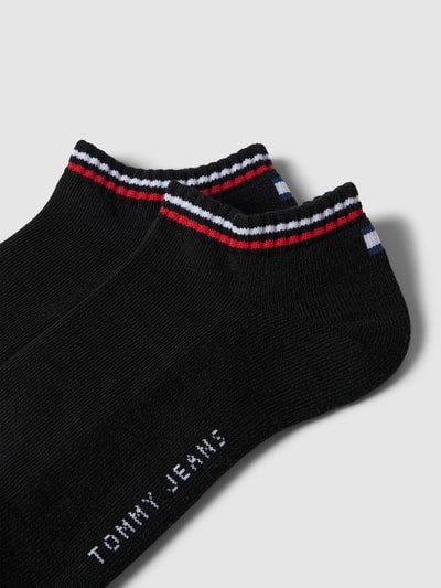Tommy Jeans Krótkie skarpety z nadrukiem z logo w zestawie 2 szt. model ‘Iconic’ Czarny 2