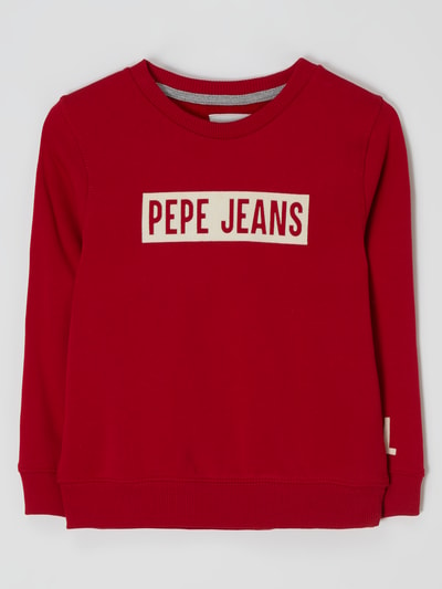 Pepe Jeans Sweatshirt aus Baumwolle Modell 'Jamie'  Rot 1