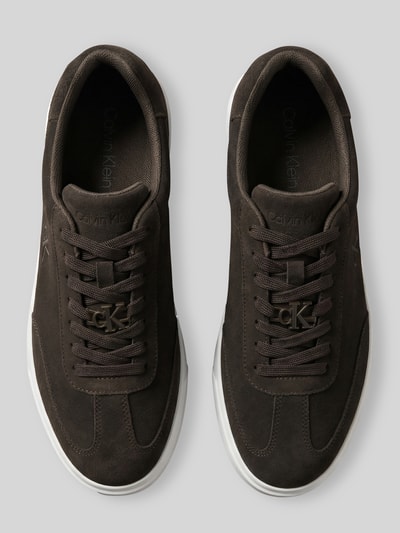 CK Calvin Klein Sneaker aus echtem Rindsleder mit Logo-Details Dunkelbraun 3