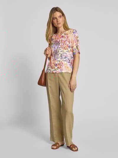 ICHI Regular Fit Bluse mit Rundhalsausschnitt Modell 'MARRAKECH' Pink 1