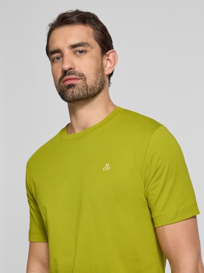 Marc O'Polo Regular fit T-shirt van puur katoen Mosterdgeel - 3