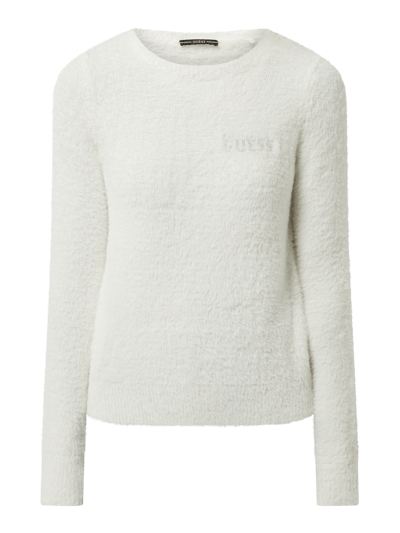 Guess Pullover mit feinen Fransen  Offwhite 2