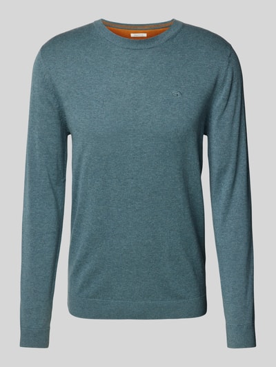 Tom Tailor Pullover mit Rundhalsausschnitt aus reiner Baumwolle Rauchblau 2