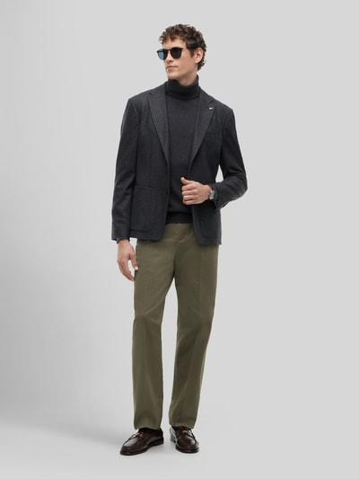 Tommy Hilfiger Regular Fit Rollkragenpullover aus Baumwoll-Kaschmir-Mix Anthrazit Melange 1