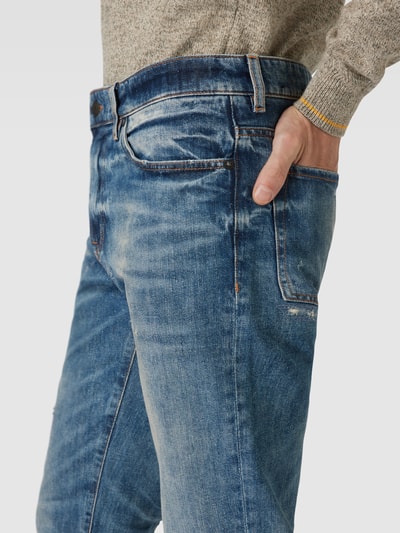 BOSS Orange Jeansy o kroju slim fit z przetarciami model ‘Re.Maine’ Błękitny 3