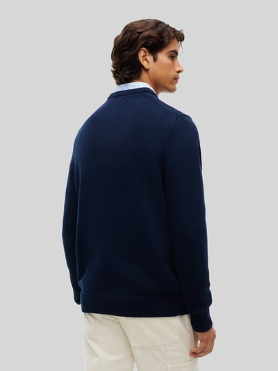 Tommy Hilfiger Regular Fit Pullover mit Motiv-Print Dunkelblau 5