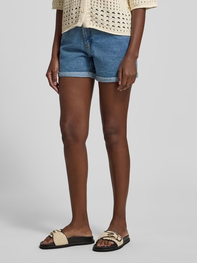 VERO MODA Loose Fit Jeansshorts aus Baumwoll-Mix Modell 'ZURI' Jeansblau 4