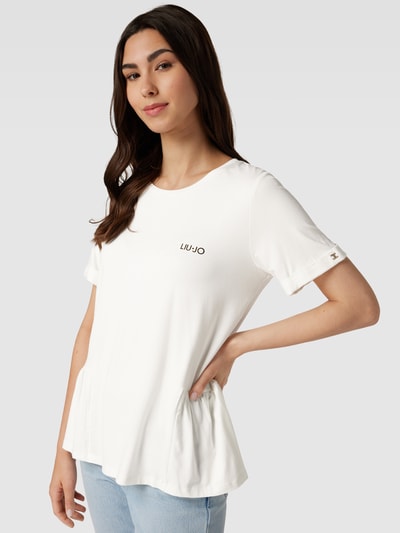 LIU JO SPORT T-Shirt mit Streifenmuster Offwhite 3