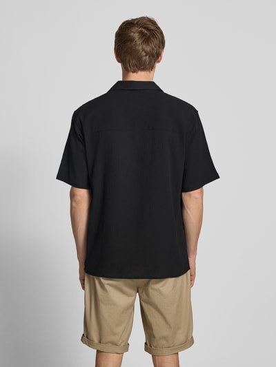 Redefined Rebel Regular Fit Freizeithemd mit Strukturmuster Modell 'FELIX' Black 5