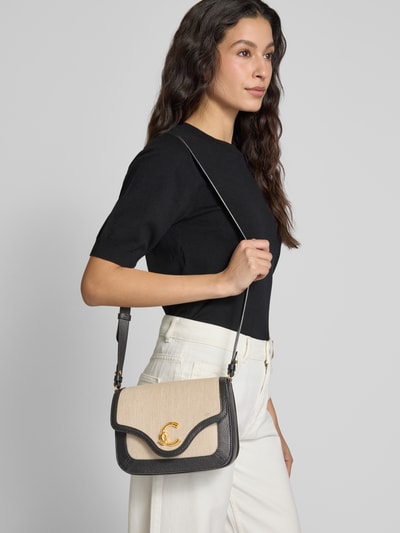 Coccinelle Crossbodytas met labeldetail Zwart - 1