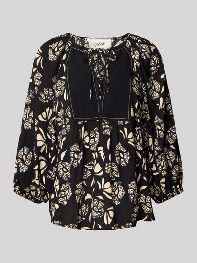 Bash Bluzka o kroju relaxed fit z rękawem o dł. 3/4 model ‘AURA’ Czarny 2