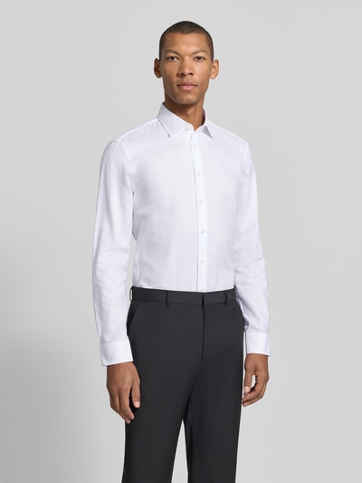 Jake*s Slim Fit Businesshemd aus reiner Baumwolle Weiss 4