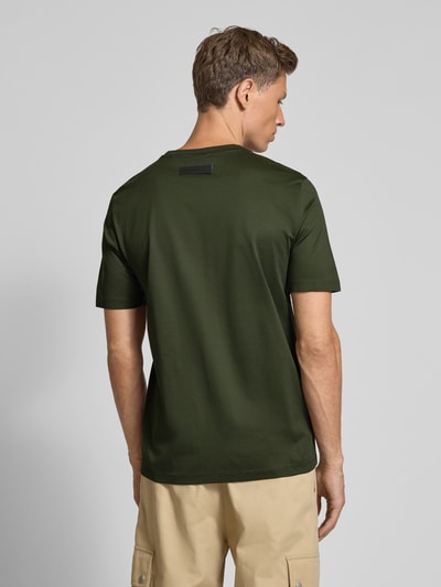 HUGO Slim Fit T-Shirt aus reiner Baumwolle Modell 'DIMERSTEE' Dunkelgruen 5
