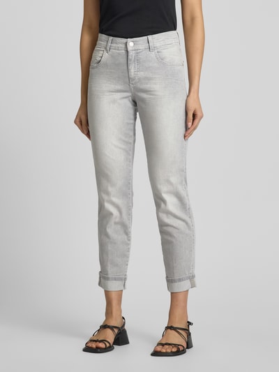 Angels Regular fit jeans in 5-pocketmodel, model 'Darlene' Lichtgrijs - 4