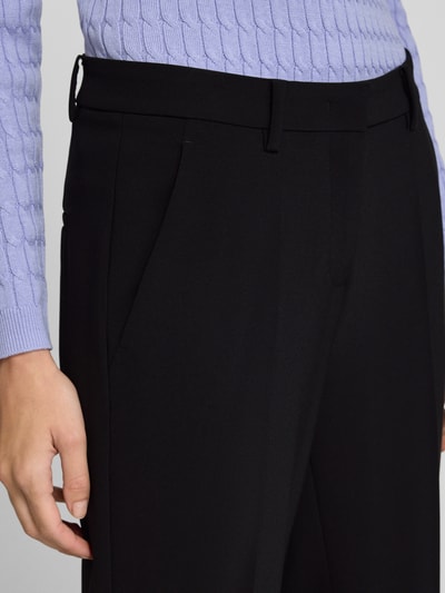 Cambio Stoffen broek met vaste pijpboorden, model 'KRYSTAL' Zwart - 3