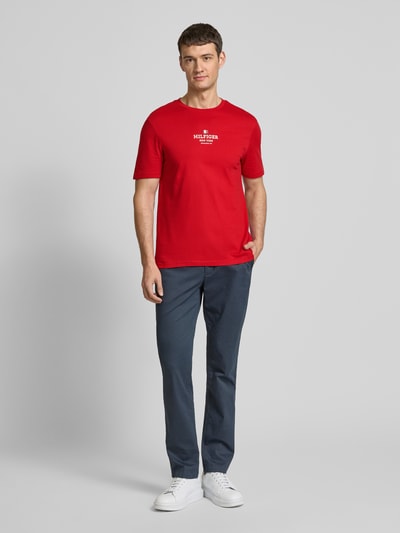 Tommy Hilfiger T-Shirt mit Label-Print Rot 1