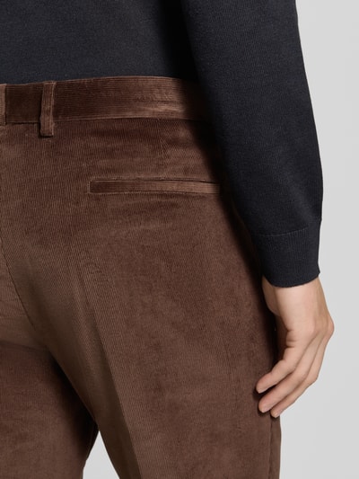 Strellson Bundfaltenhose Tomeo mit Cordstruktur Dunkelbraun 3