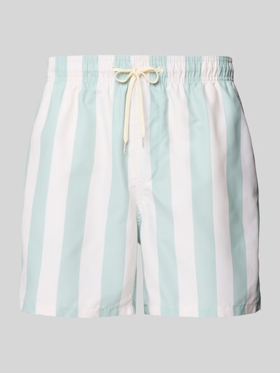 SELECTED HOMME Badeshorts mit Streifenmuster Modell 'DANE' Hellgruen 1