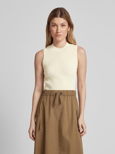 YAS Gebreide top in effen design Beige - 4