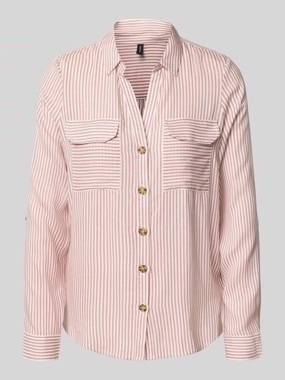 Vero Moda Regular Fit Hemdbluse aus reiner Viskose Modell 'BUMPY' Altrosa 2