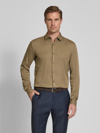 HUGO Slim fit zakelijk overhemd met kentkraag, model 'KENNO' Beige - 4