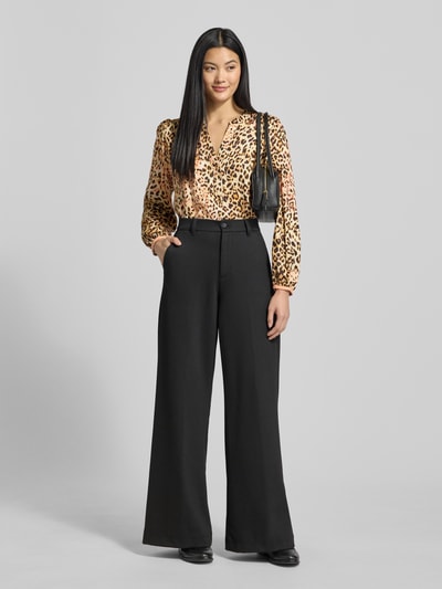 Emily Van den Bergh Blusenshirt mit V-Ausschnitt Offwhite Melange 1